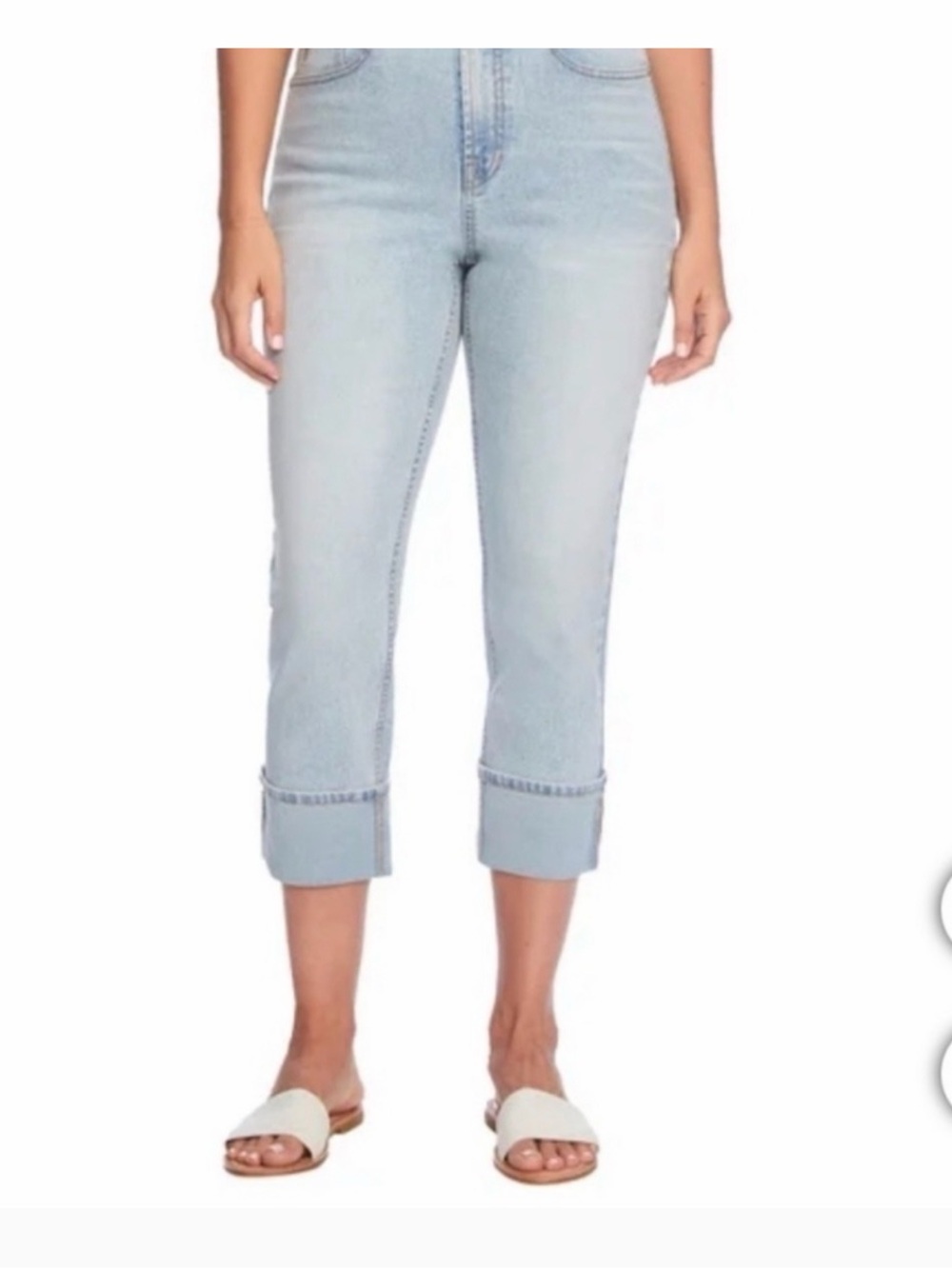 Frye Light Blue Cropped Cuffed Women's Jeans